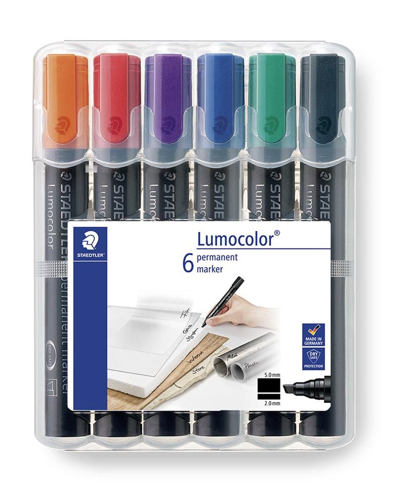 lumocolor MARKER perm 2-5mm 6 ass